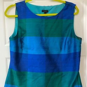 Talbots raw silk sleeveless top